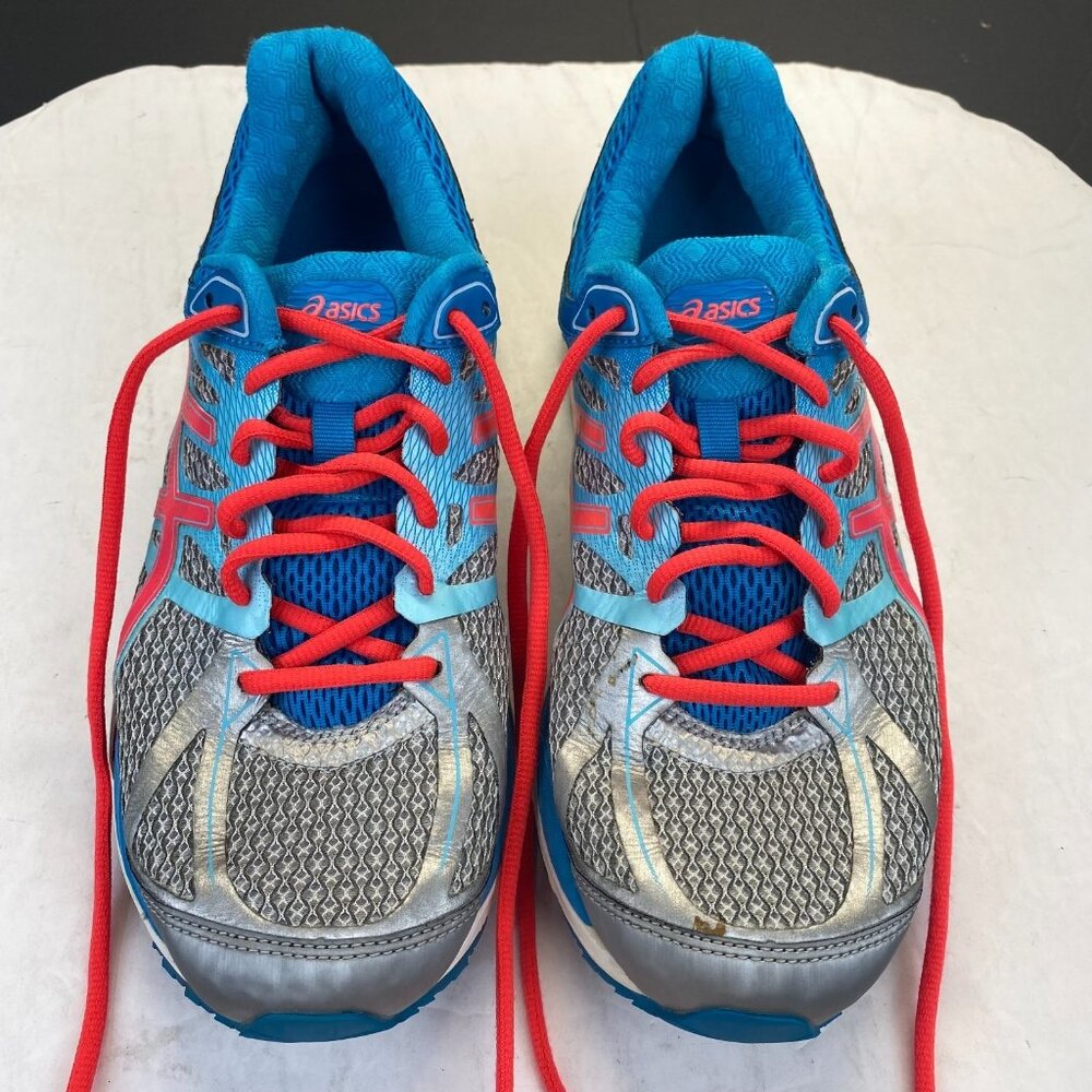 Asics Running Shoes Womens Size 9 Gel Cumulus 17 Sneakers Blue/Siver Sport T5D8N